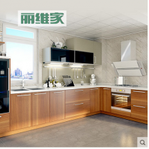 雙飾面板門(mén)板 廚房石英石臺(tái)面廚柜